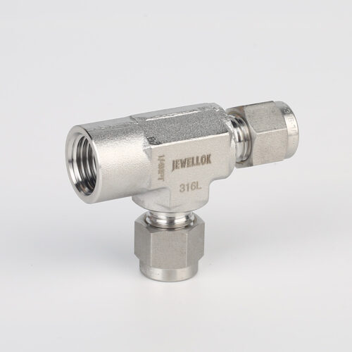 771LF-FEMALE-RUN-TEE-2 771LF Female Run Tee | Stainless Steel Tube Fitting Compression Fittings 1/4 In 3-Way Tee Female Run Tee