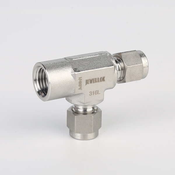 771LF Female Run Tee | Stainless Steel Tube Fitting Compression Fittings 1/4 In 3-Way Tee Female Run Tee