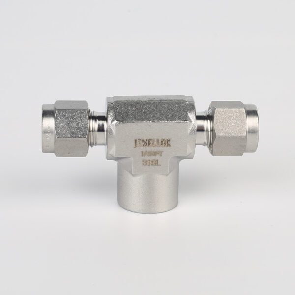 772-LF-FEMALE-BRANCH-TEE-1 772 LF Female Branch Tee | Stainless Steel Tube Fitting Female Branch Tee 1/2 in. Tube OD x 1/2 in. Tube OD x 3/8 in. Female NPT