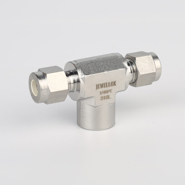 772-LF-FEMALE-BRANCH-TEE-2 772 LF Female Branch Tee | Stainless Steel Tube Fitting Female Branch Tee 1/2 in. Tube OD x 1/2 in. Tube OD x 3/8 in. Female NPT