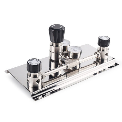 WL400-Nitrogen-High-Pressure-Control-Panel-With-FCTFE-Seat-Easy-To-Install High Purity Semi-Auto Stainless Steel Changeover Manifold System, Nitrogen High Pressure Control Panel With Semiconductor Valve Manifold Box Diaphragm Valves